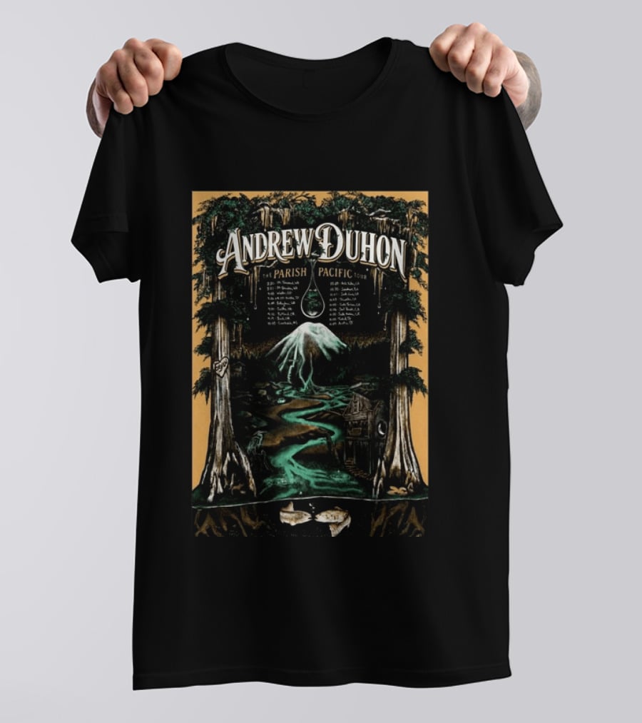Andrew Duhon The Parish Pacific Tour 2026 Trees Mountain Cabin Dates T-Shirt