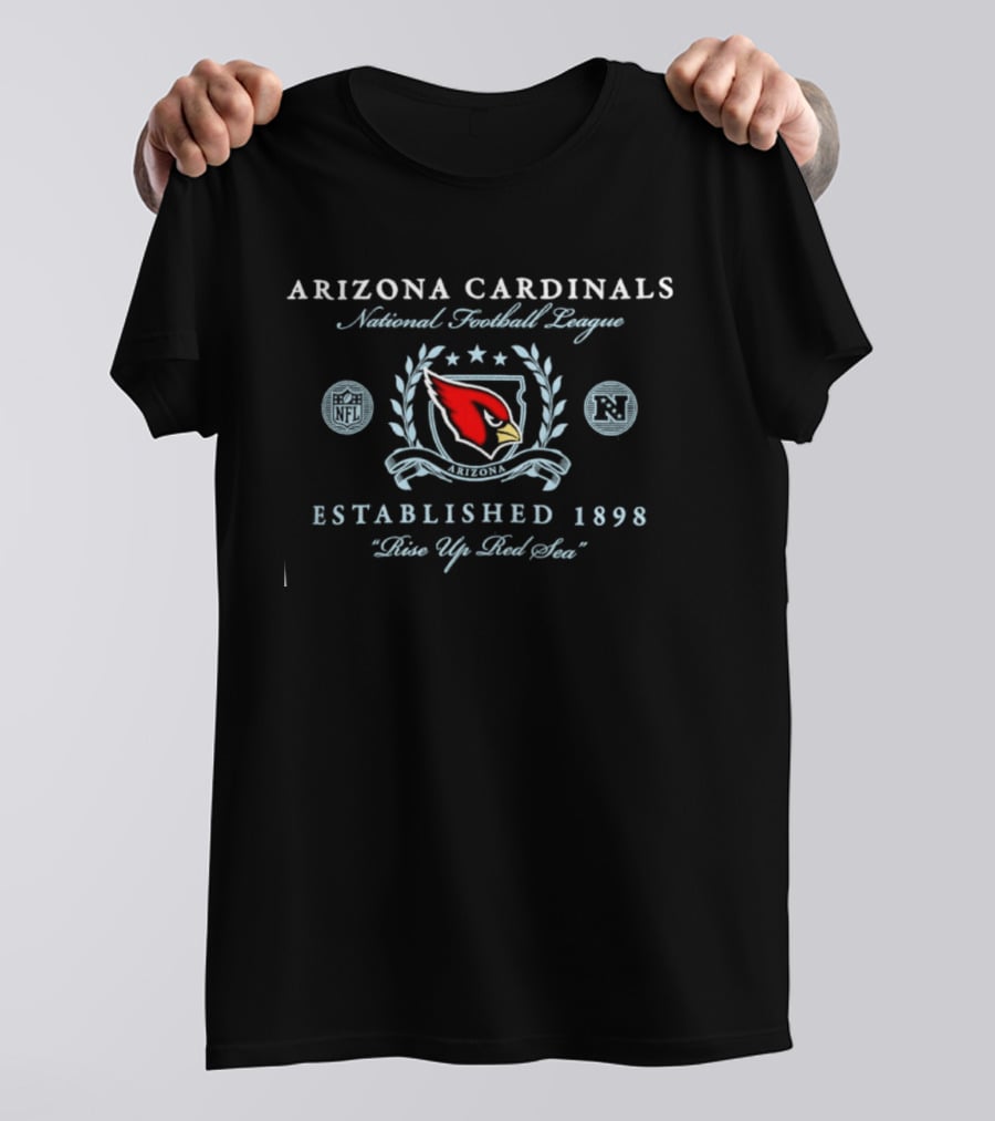 Arizona Cardinals National Football League Established 1898 Rise Up Red Sea T-Shirt