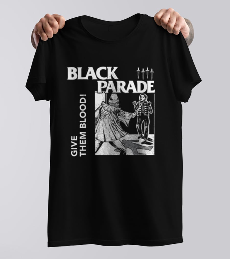 Black Parade Give Them Blood Skeleton Parade Marching Scene T-Shirt
