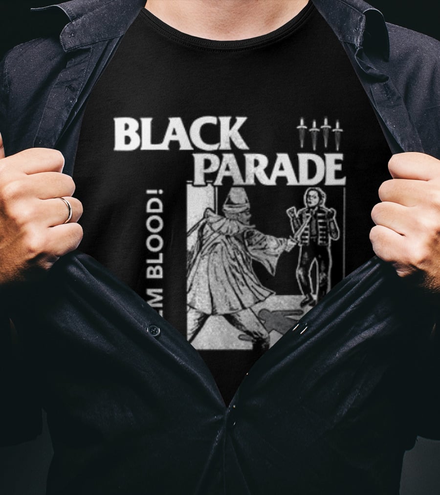 Black Parade Give Them Blood Skeleton Parade Marching Scene T-Shirt