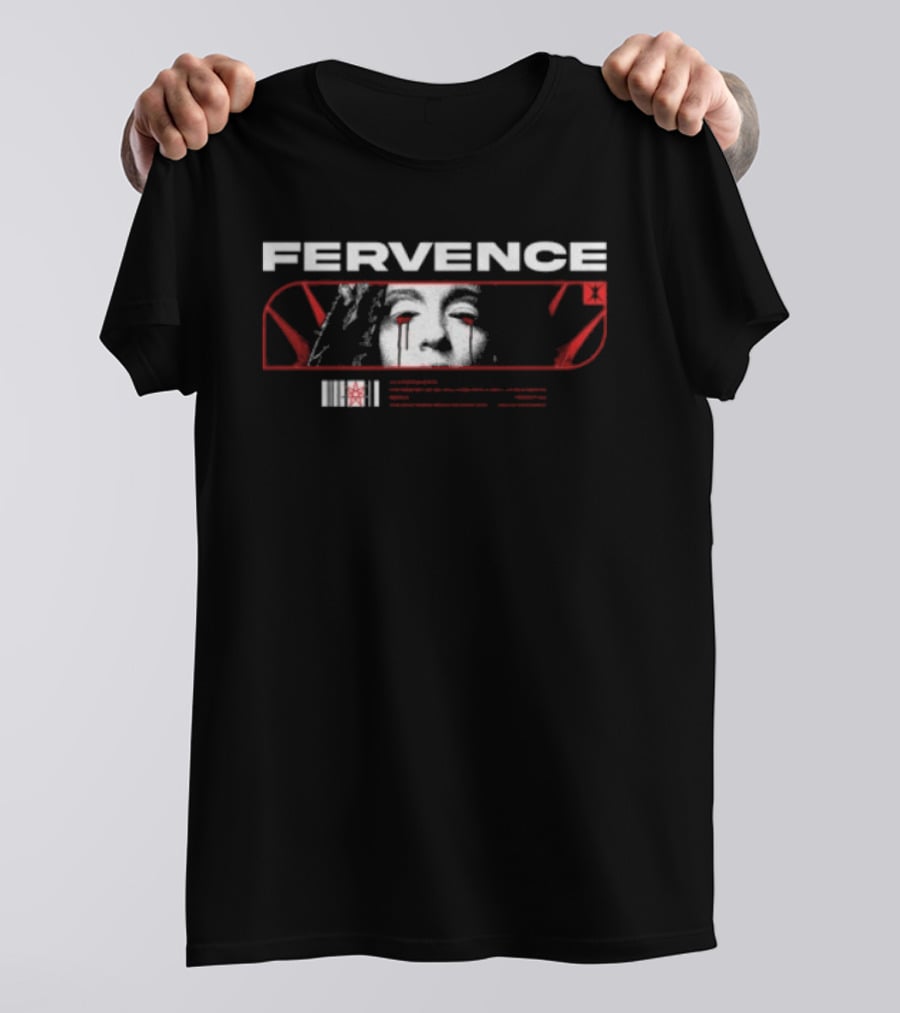 Indiemerchstore Fervence Constructs Effigy Red White Face T-Shirt