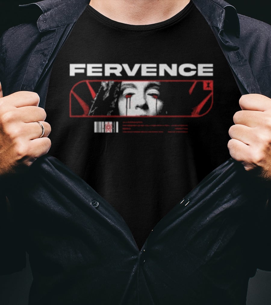 Indiemerchstore Fervence Constructs Effigy Red White Face T-Shirt