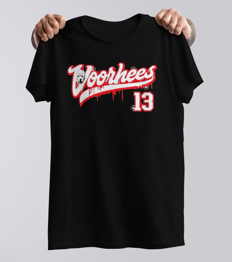 Jason Voorhees Mask Dripping Blood 13 Hockey Friday The 13th T-Shirt