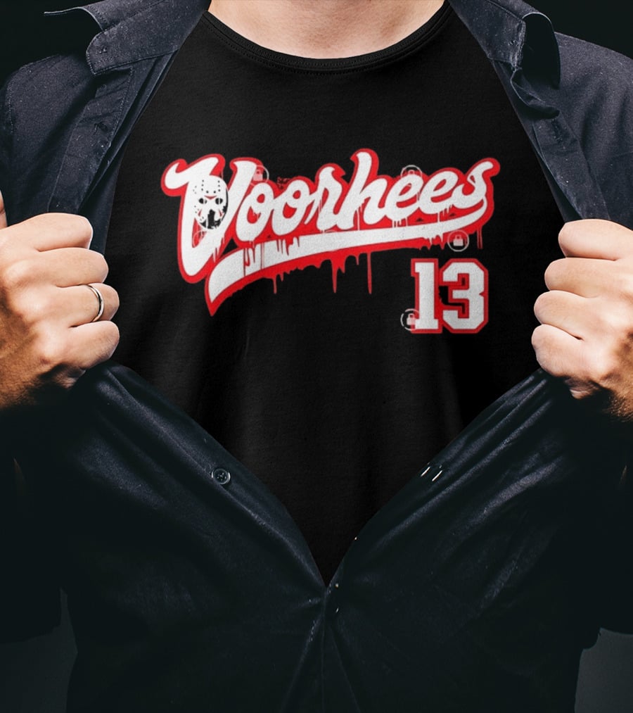 Jason Voorhees Mask Dripping Blood 13 Hockey Friday The 13th T-Shirt