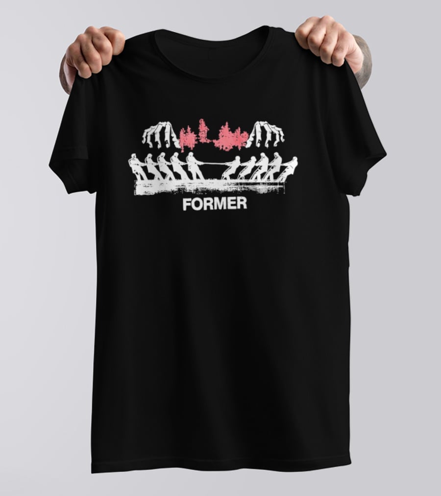 Former Tug Of War Skeleton Hands Gothic T-Shirt
