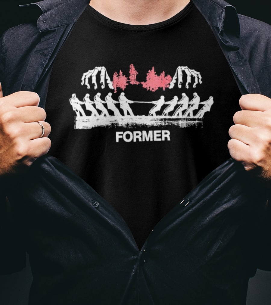 Former Tug Of War Skeleton Hands Gothic T-Shirt