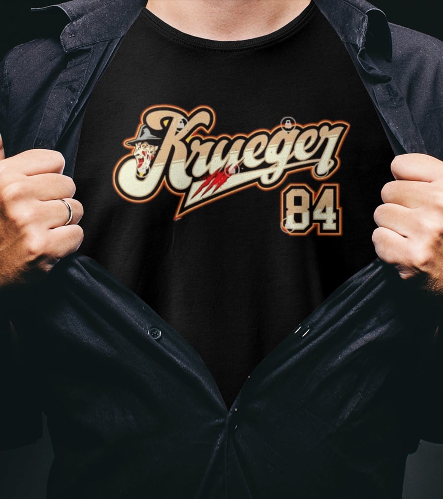 Krueger 84 Freddy A Nightmare On Elm Street Claw Slash Hat T-Shirt