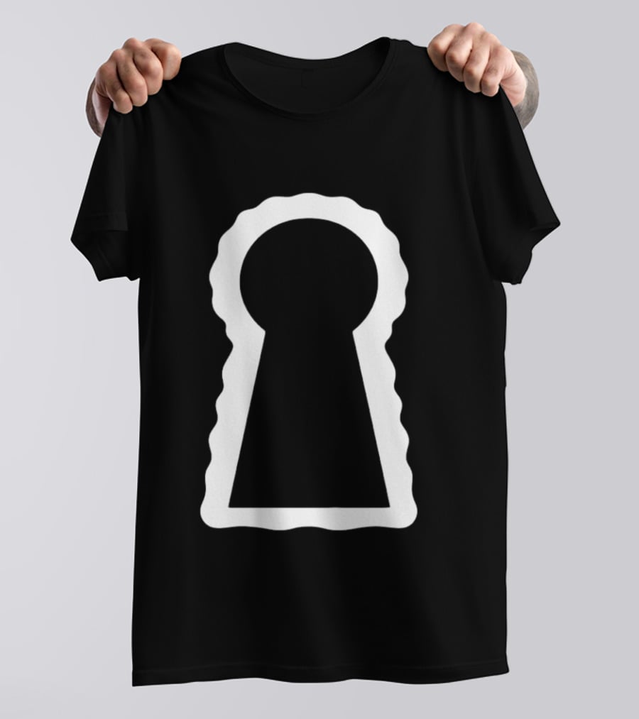 Minimalist Keyhole Secret Door Aesthetic T-Shirt