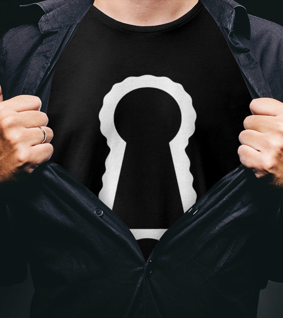 Minimalist Keyhole Secret Door Aesthetic T-Shirt