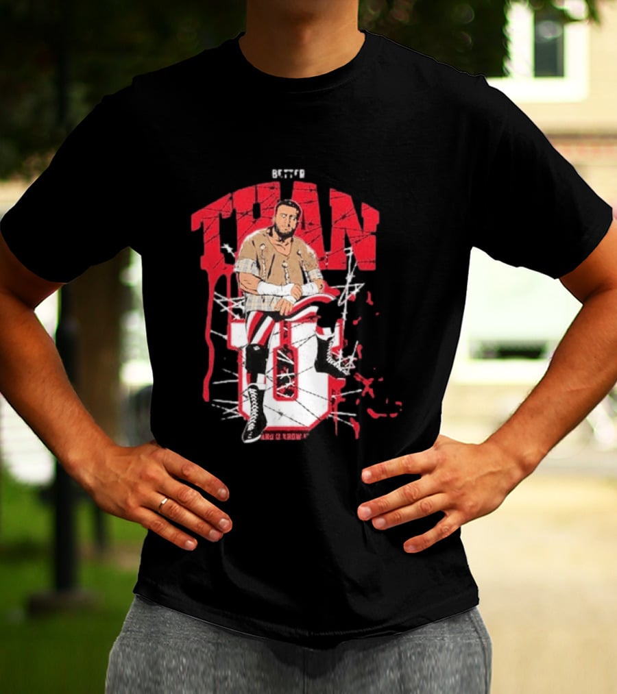 MJF Better Than You AEW Champion Barbed Wire Wrestling T-Shirt