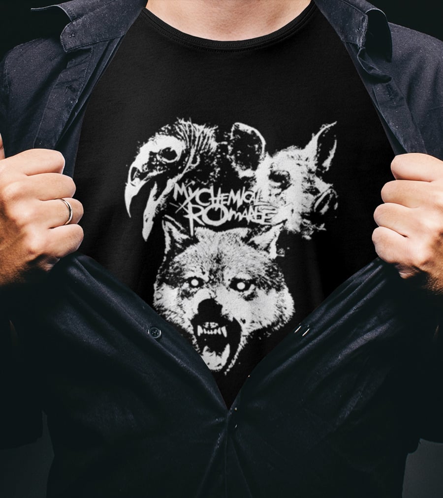 My Chemical Romance Wolf Vulture Pig MCR Band T-Shirt
