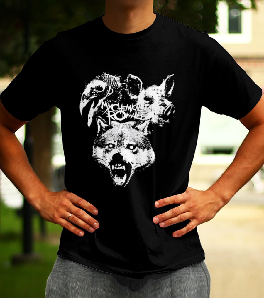 My Chemical Romance Wolf Vulture Pig MCR Band T-Shirt