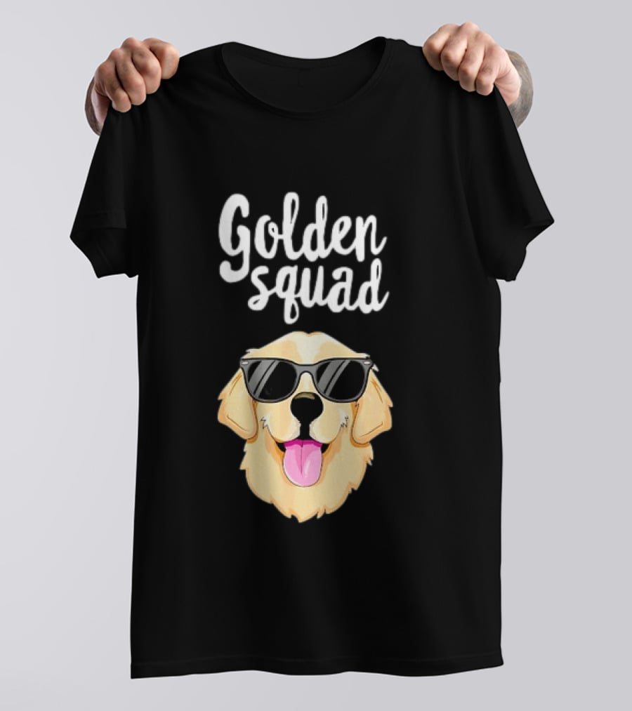 Golden Squad Golden Retriever Dog With Sunglasses T-Shirt