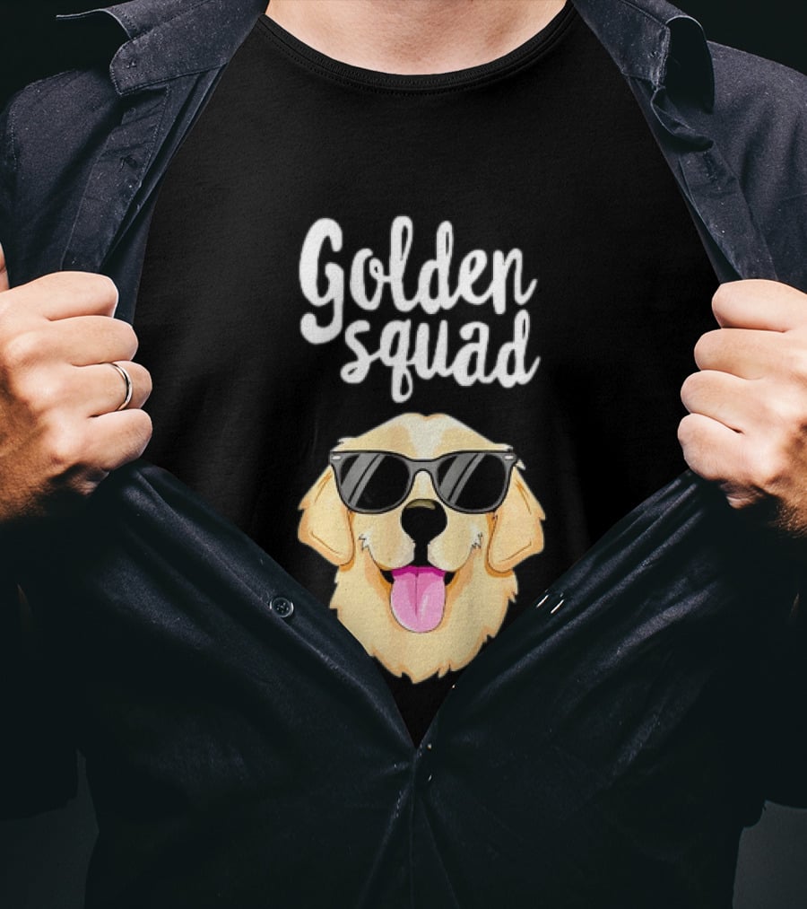 Golden Squad Golden Retriever Dog With Sunglasses T-Shirt