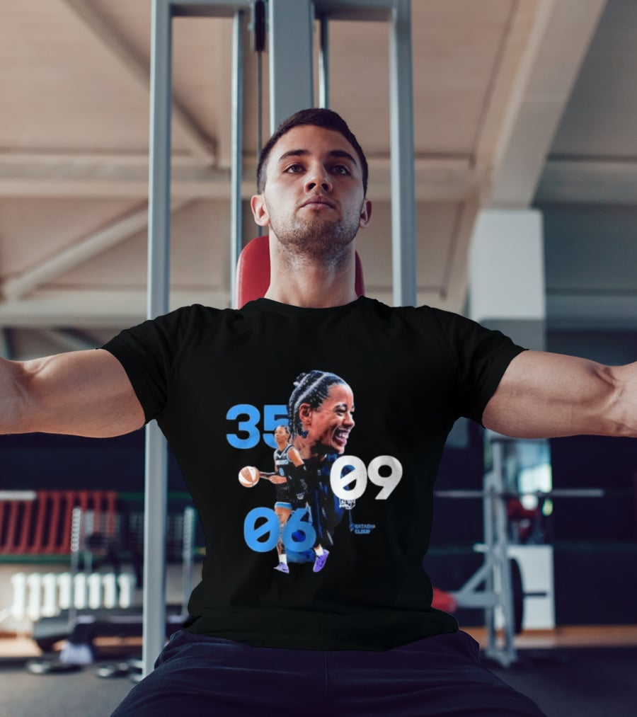Natasha Cloud Historic 35 Points 5 Rebounds 5 Assists Performance T-Shirt