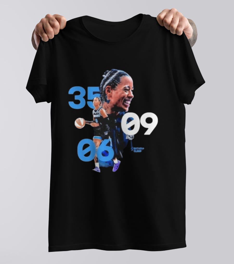 Natasha Cloud Historic 35 Points 5 Rebounds 5 Assists Performance T-Shirt