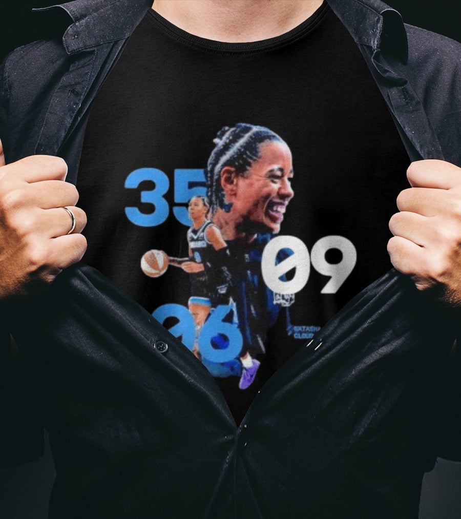 Natasha Cloud Historic 35 Points 5 Rebounds 5 Assists Performance T-Shirt