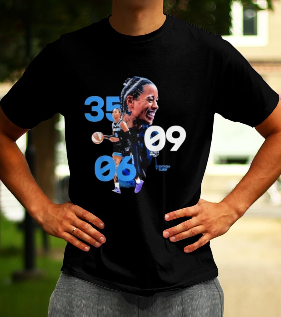 Natasha Cloud Historic 35 Points 5 Rebounds 5 Assists Performance T-Shirt