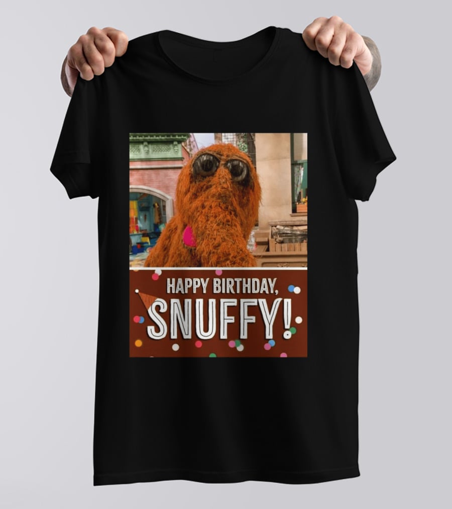 Happy Birthday Snuffy Celebrate With Cheerful Confetti T-Shirt