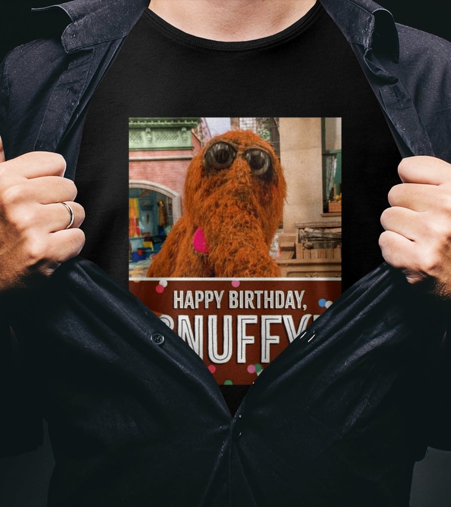 Happy Birthday Snuffy Celebrate With Cheerful Confetti T-Shirt