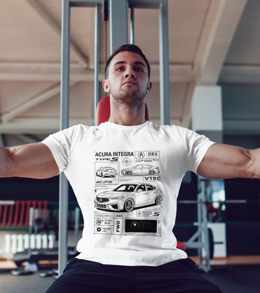 Acura Integra Type S Technical Blueprint T-Shirt