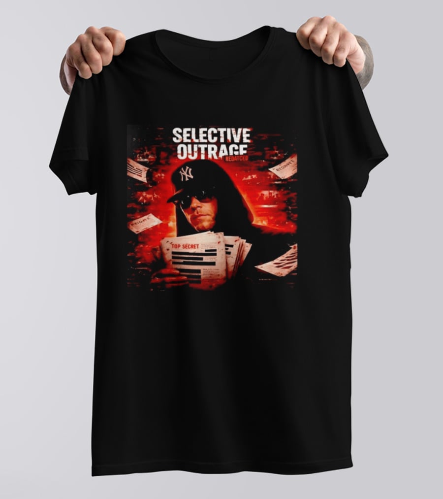 Selective Outrage Redacted Top Secret NY Yankees Hat T-Shirt