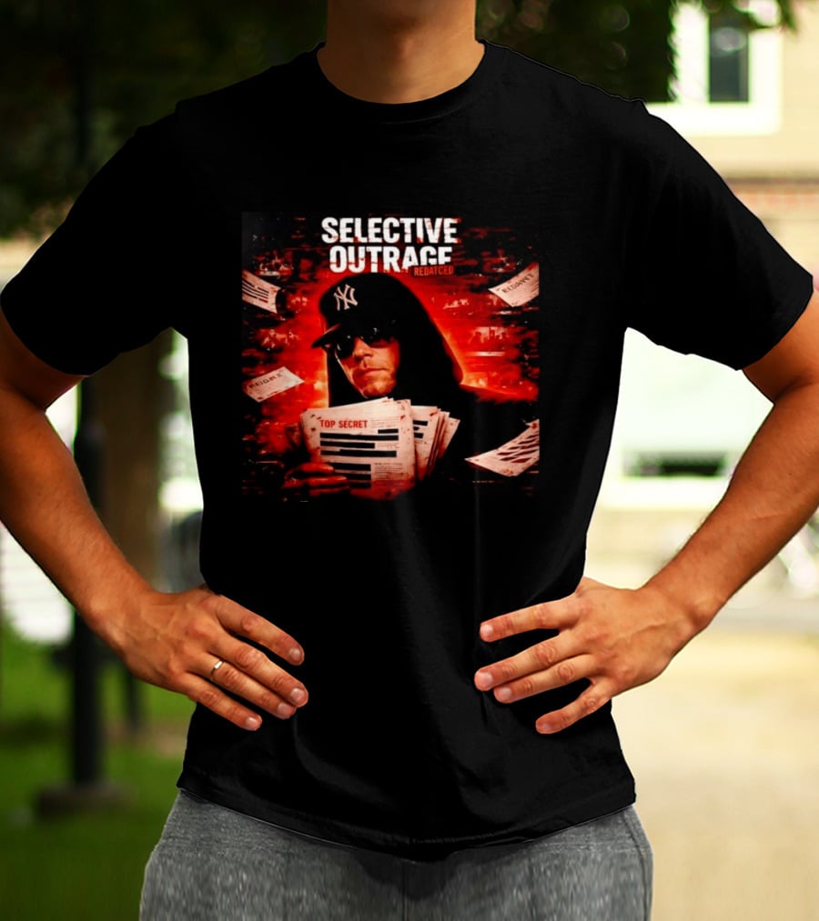 Selective Outrage Redacted Top Secret NY Yankees Hat T-Shirt