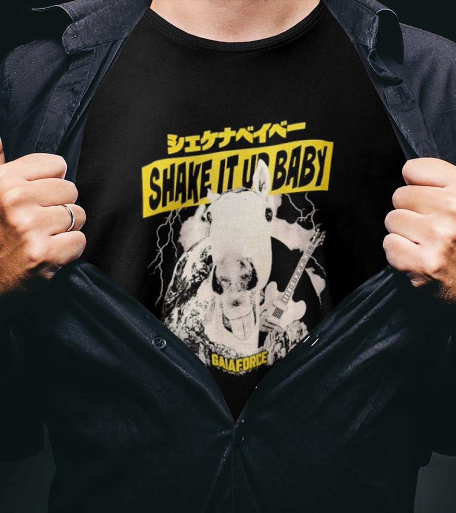 Shake It Up Baby Gaiaforce Horse Electric Guitar T-Shirt