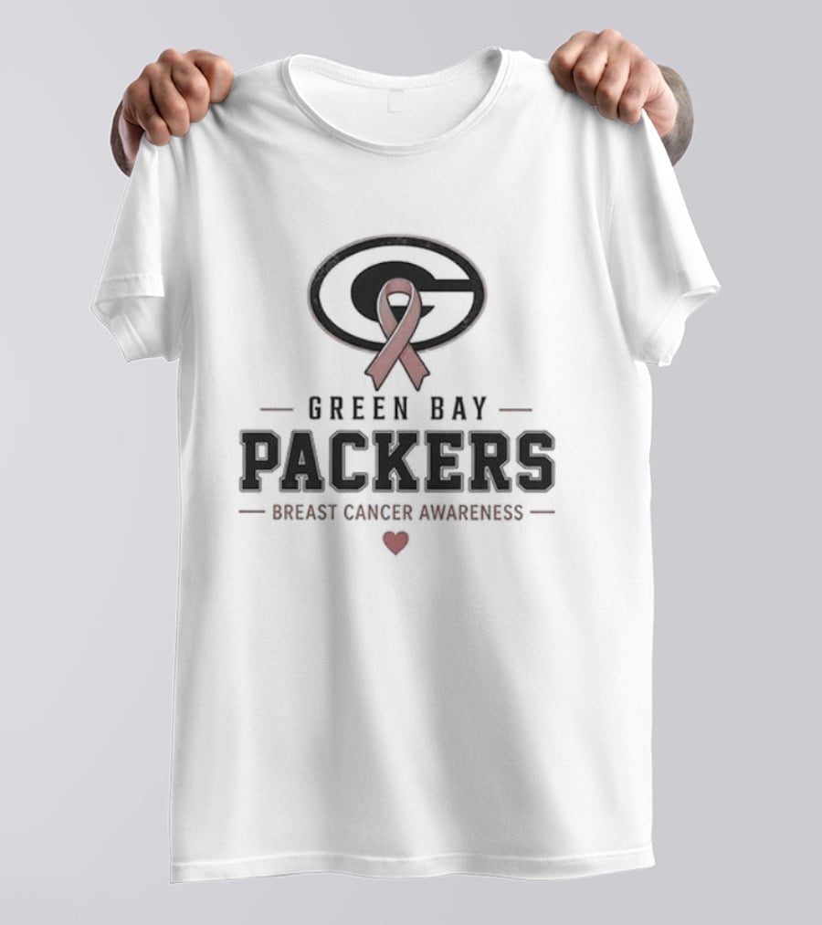 Green Bay Packers Breast Cancer Awareness Faith Over Fear Hope Over Everything T-Shirt