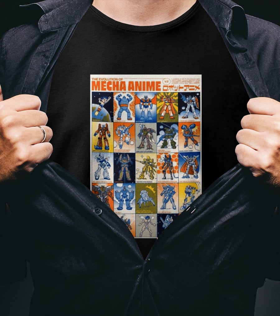 The Evolution Of Mecha Anime V.2 T-Shirt