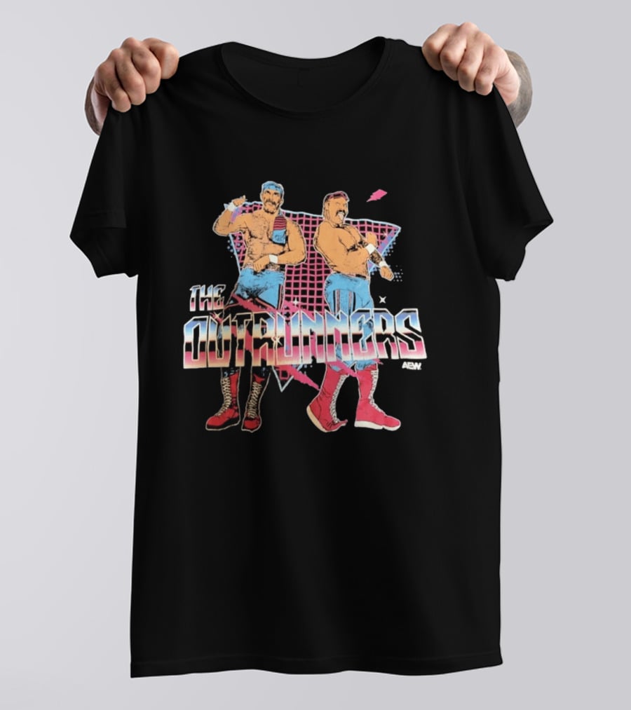 The Outrunners AEW Wrestling Tag Team Retro Fashion T-Shirt