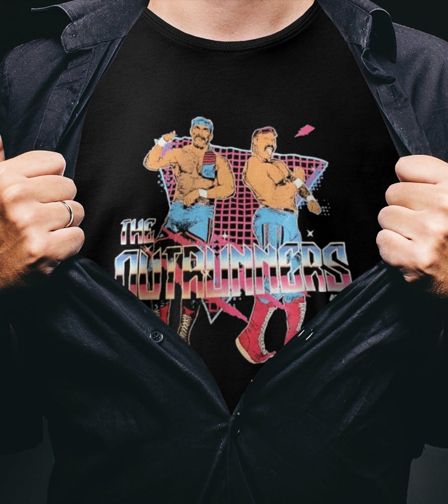 The Outrunners AEW Wrestling Tag Team Retro Fashion T-Shirt