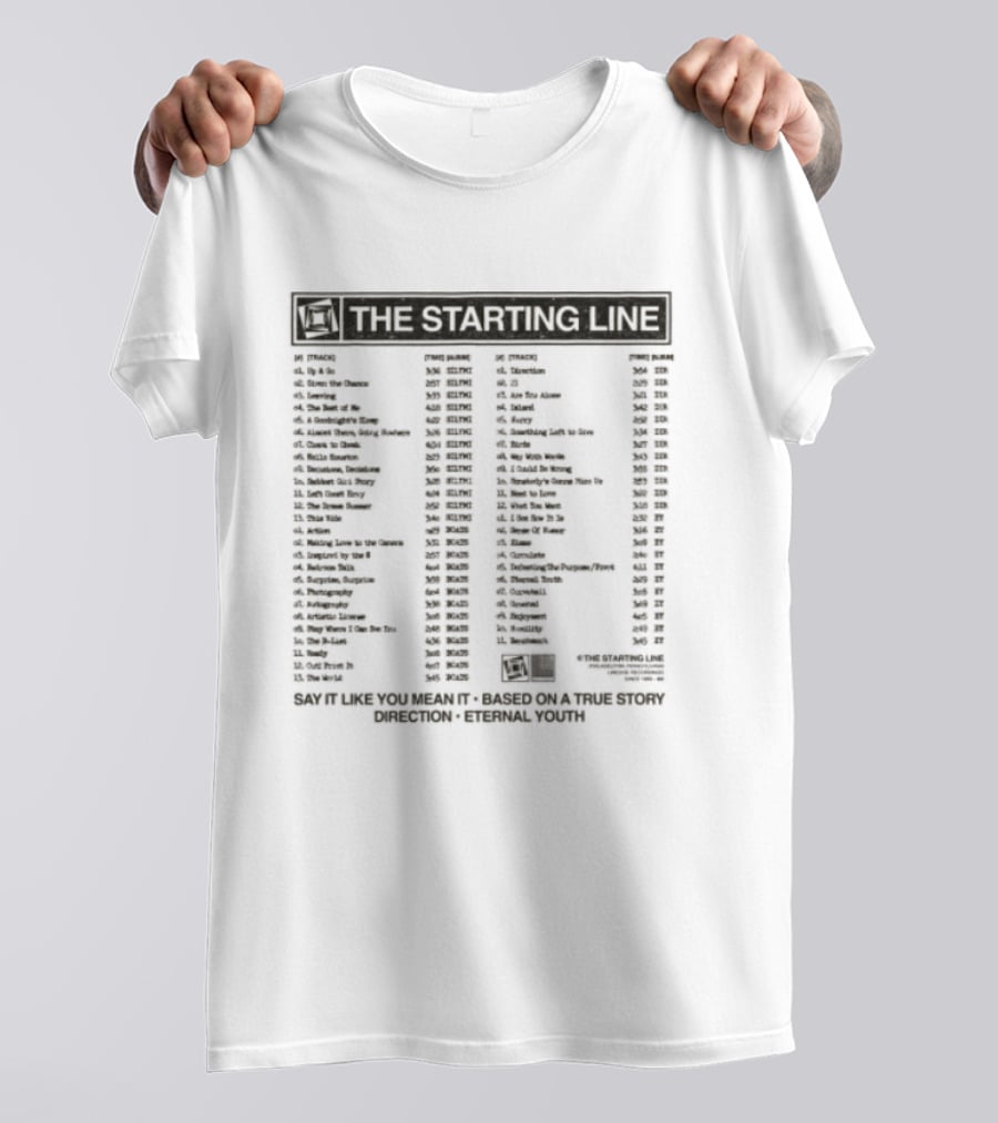 The Starting Line Complete Songs And Lyrics Collection Vintage Music Band Merch T-Shirt