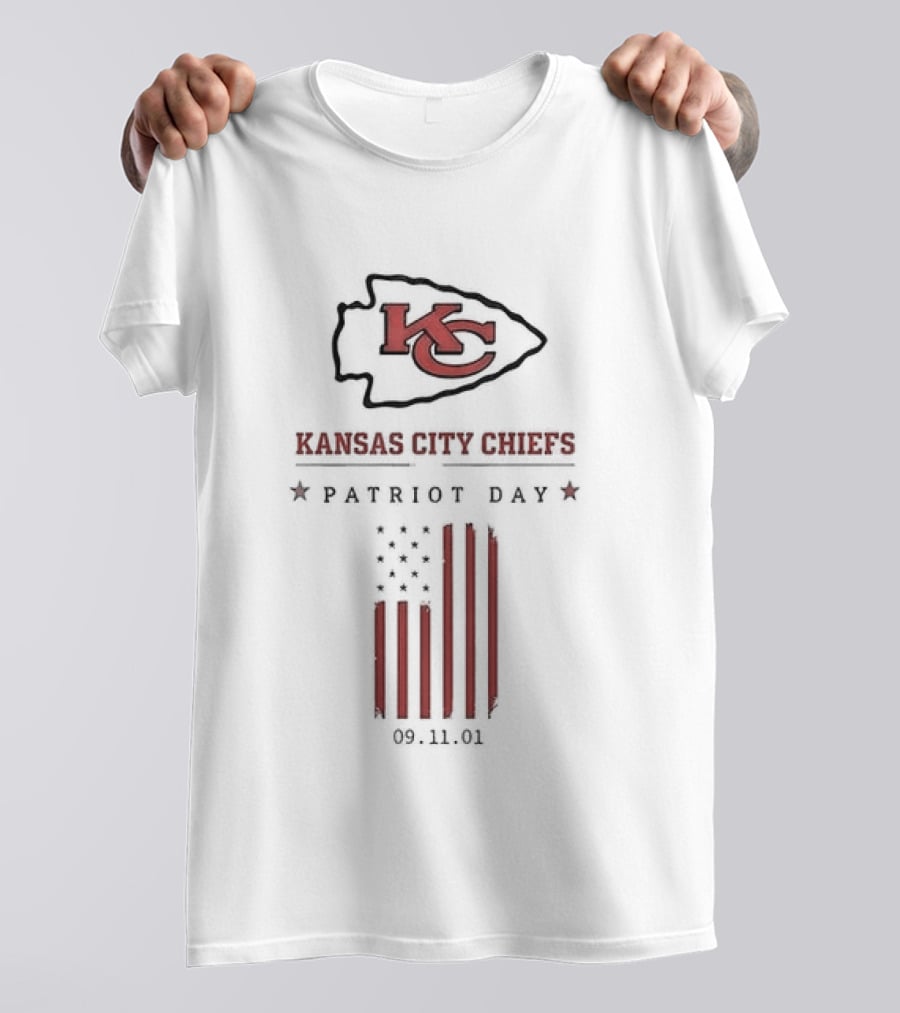 Kansas City Chiefs Vs All Y'all Patriot Day Flag Chiefs KC Arrowhead Red White Stripes Stars 9 11 01 T-Shirt