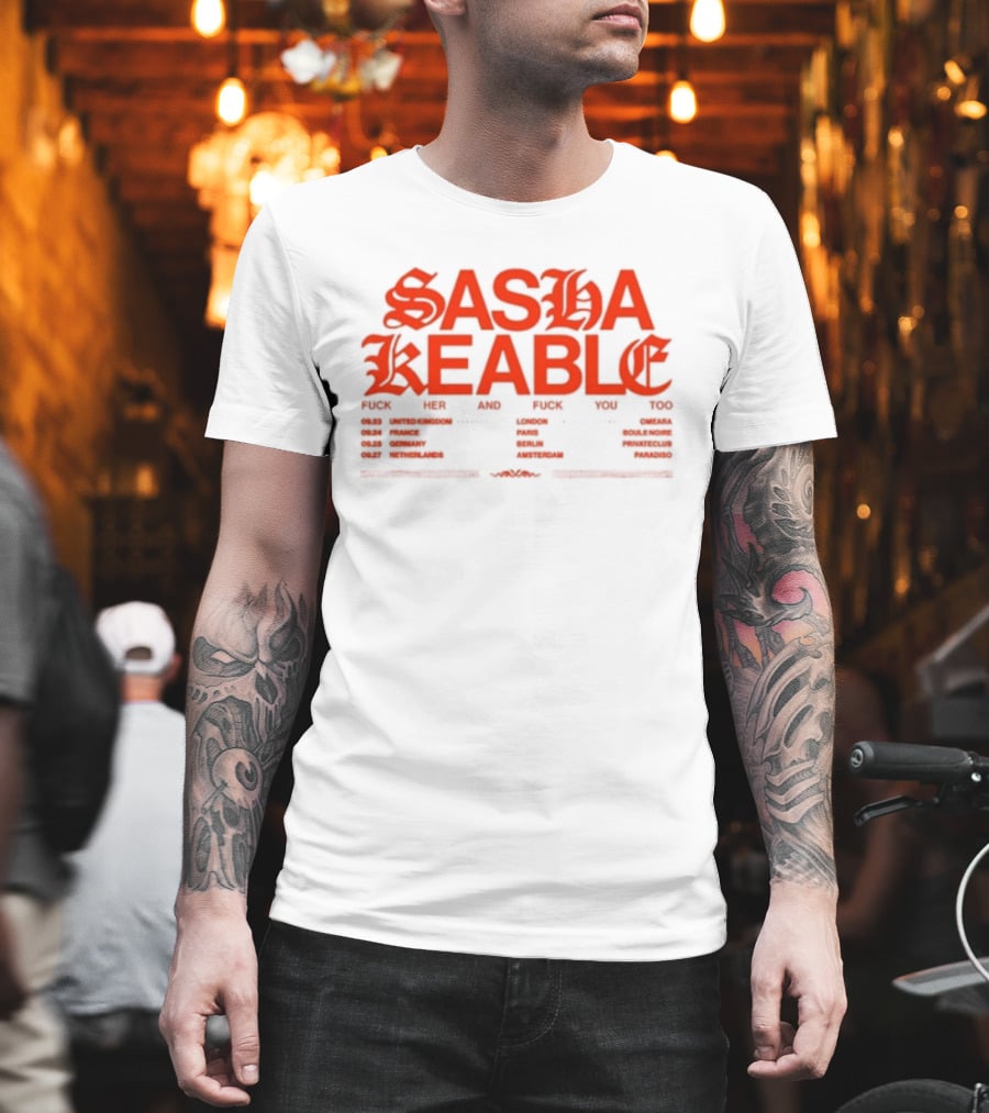 Sasha Keable 2024 Tour Dates And Locations List T-Shirt