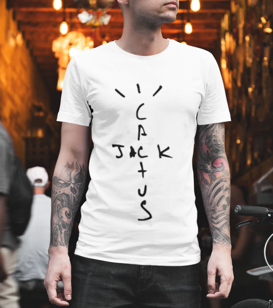 T Scott Cactus Jack Vertical Handwritten T-Shirt
