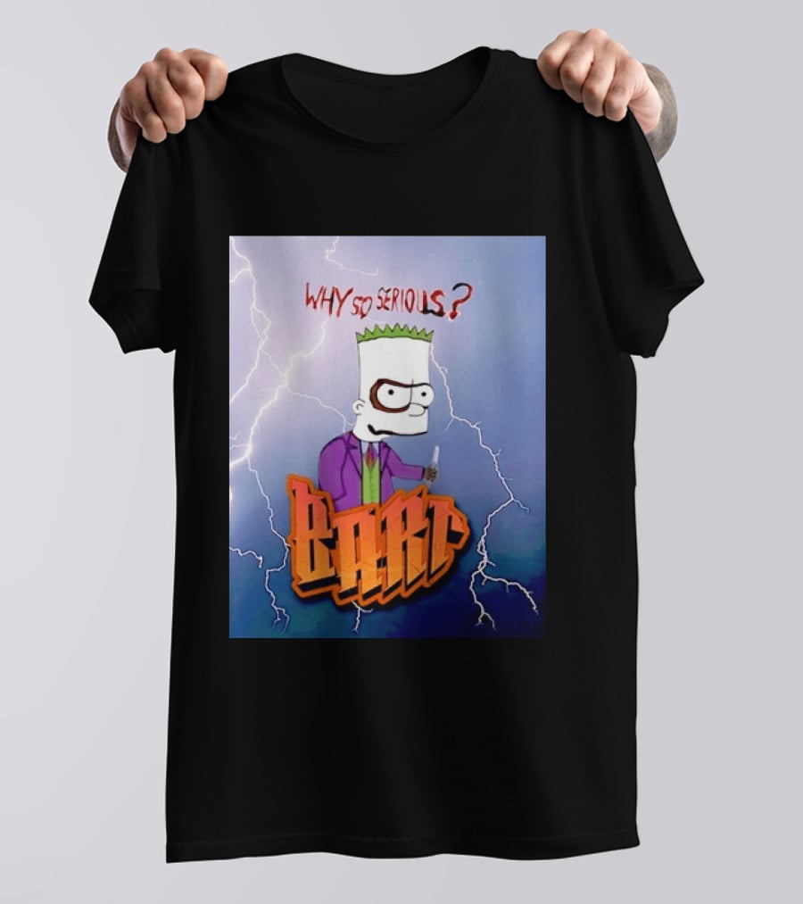 Bart Simpson Why So Serious Joker Lightning Mashup T-Shirt