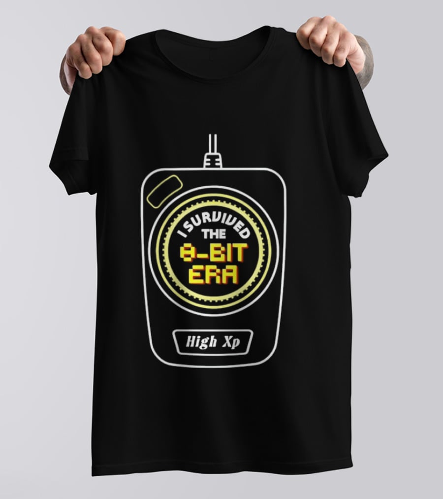 I Survived The 8 Bit Era High XP Retro Gaming Nostalgia T-Shirt