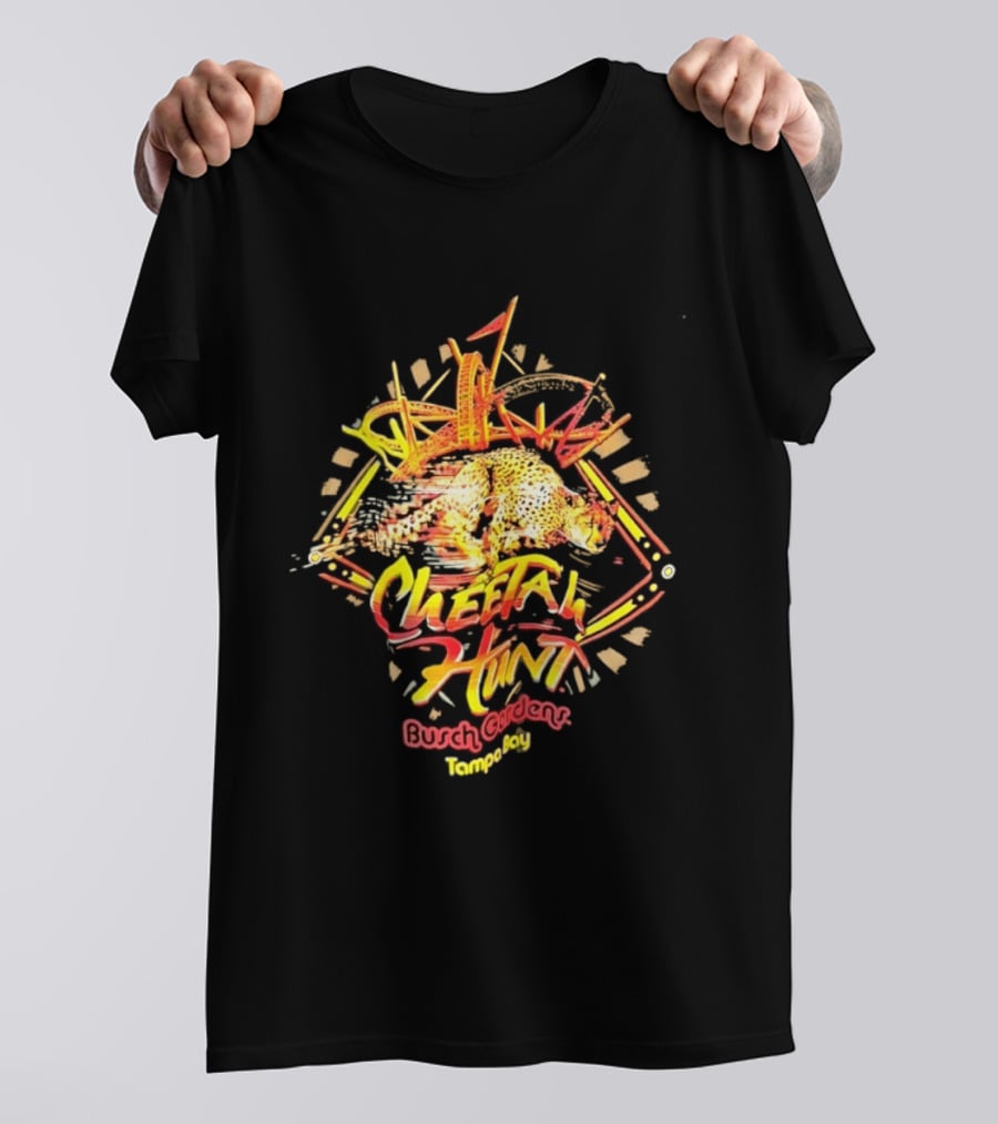 Cheetah Hunt Busch Gardens Tampa Bay Roller Adventure T-Shirt