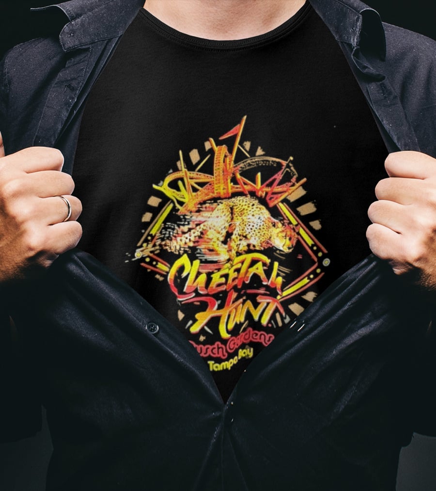 Cheetah Hunt Busch Gardens Tampa Bay Roller Adventure T-Shirt