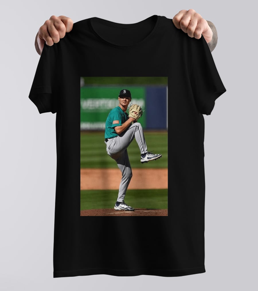 Seattle Mariners Kade Anderson Pitching Stance T-Shirt