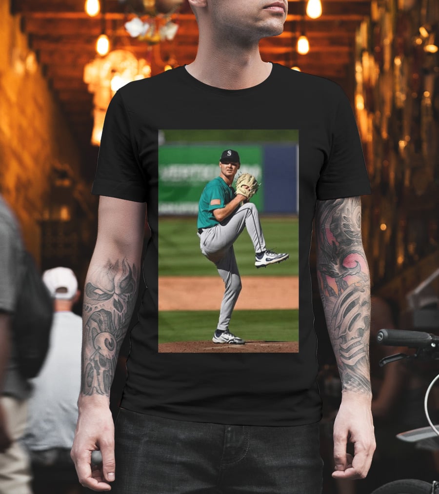 Seattle Mariners Kade Anderson Pitching Stance T-Shirt