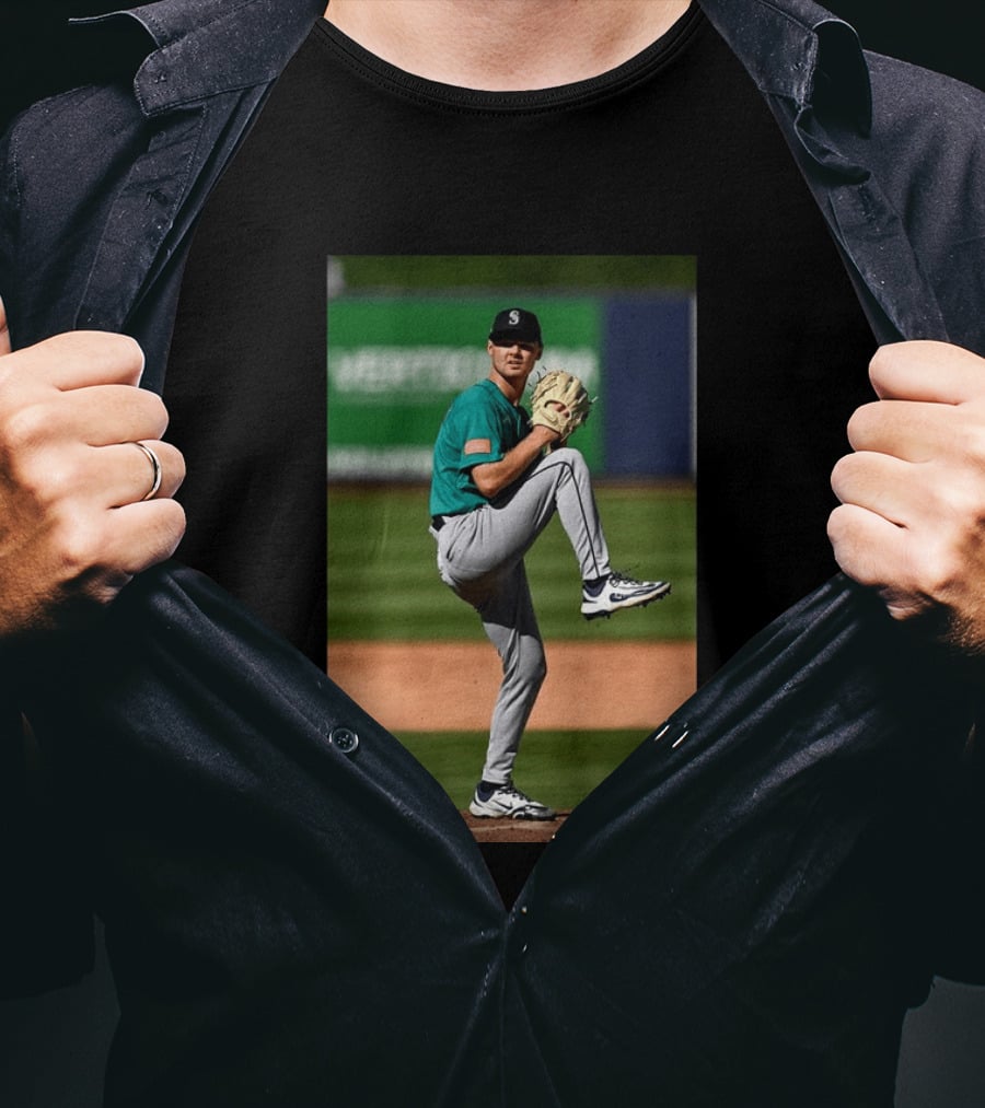Seattle Mariners Kade Anderson Pitching Stance T-Shirt