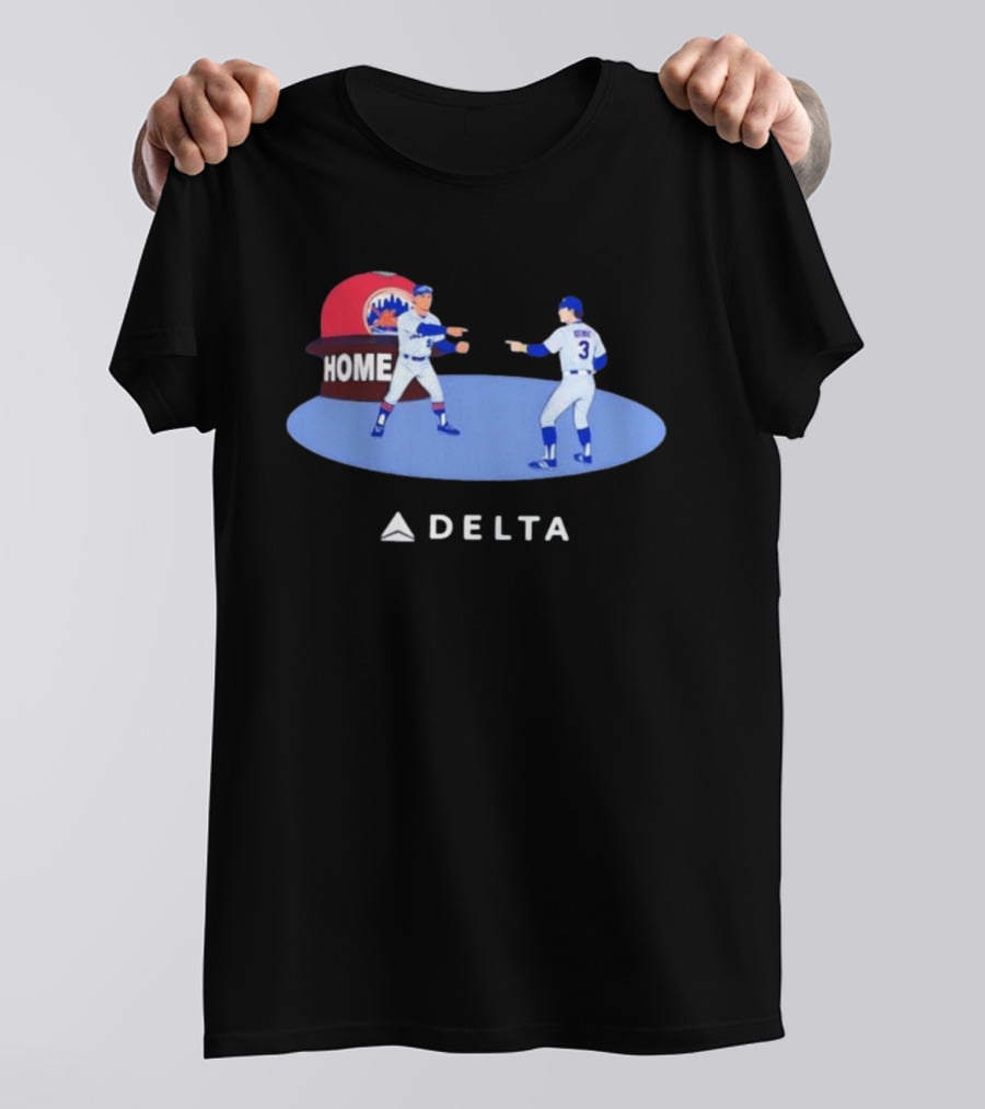New York Mets MLB Delta Home Baseball Players Pointing Meme T-Shirt