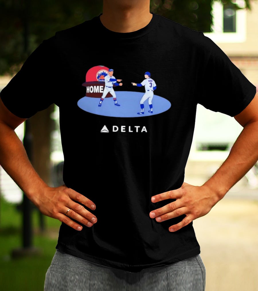 New York Mets MLB Delta Home Baseball Players Pointing Meme T-Shirt