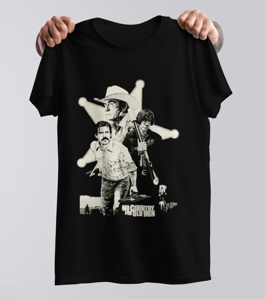 No Country For Old Men Movie Cast Art Javier Bardem Josh Brolin Tommy Lee Jones T-Shirt