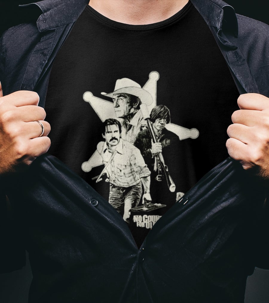 No Country For Old Men Movie Cast Art Javier Bardem Josh Brolin Tommy Lee Jones T-Shirt
