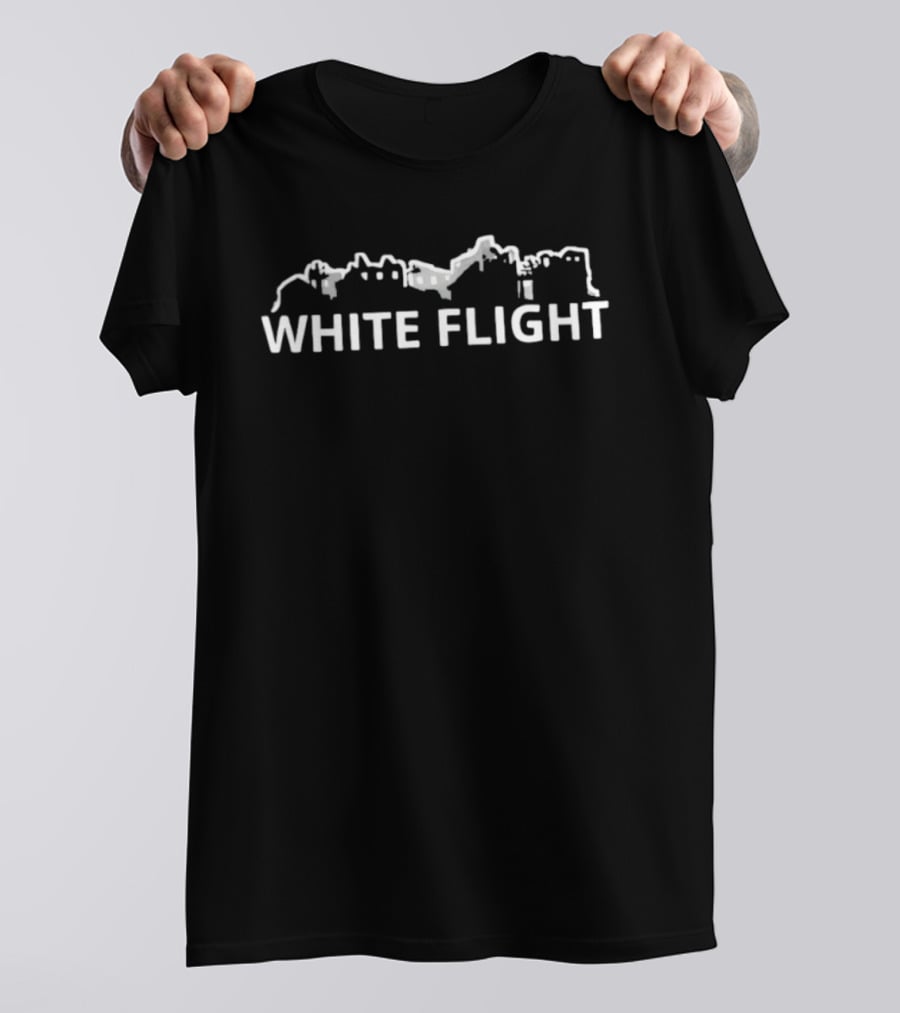 White Flight City Skyline Urban Sociology T-Shirt