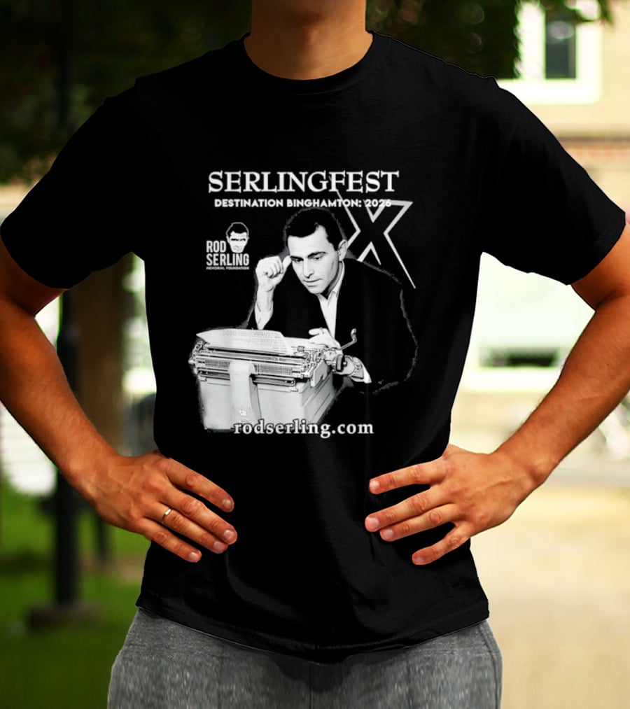 Serlingfest Destination Binghamton 2026 Rod Serling Classic Typing Image T-Shirt