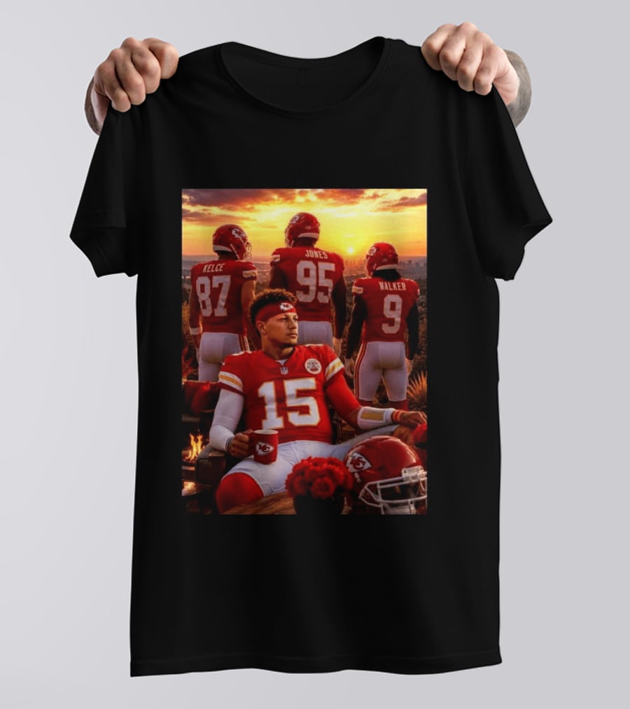 Good Morning Chiefs Kingdom Patrick Mahomes Kelce Jones Walker 87 95 9 15 T-Shirt